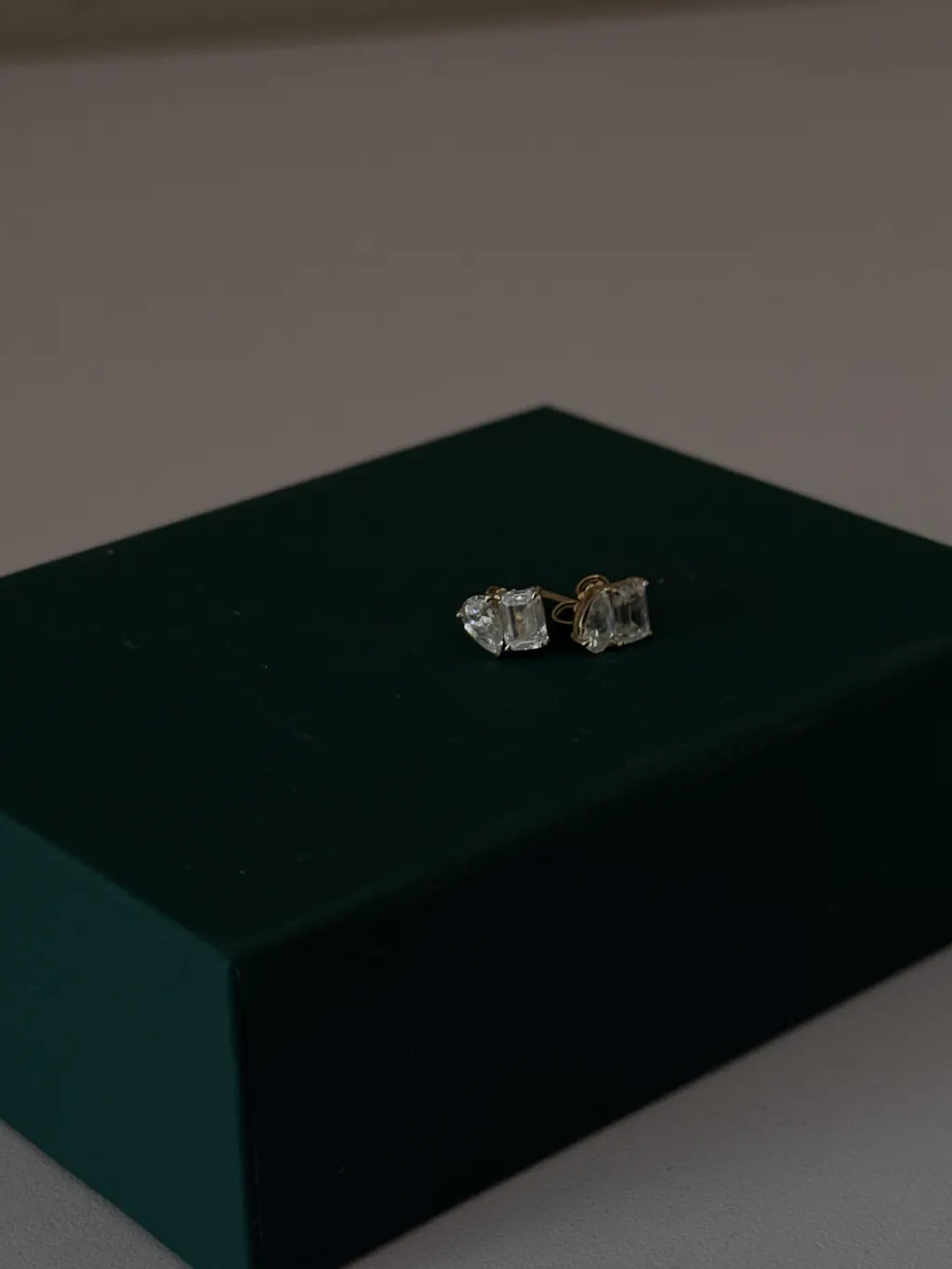 12CTW Lab Diamond Toi Et Moi Stud Earring In 14K Solid Gold/Platinum