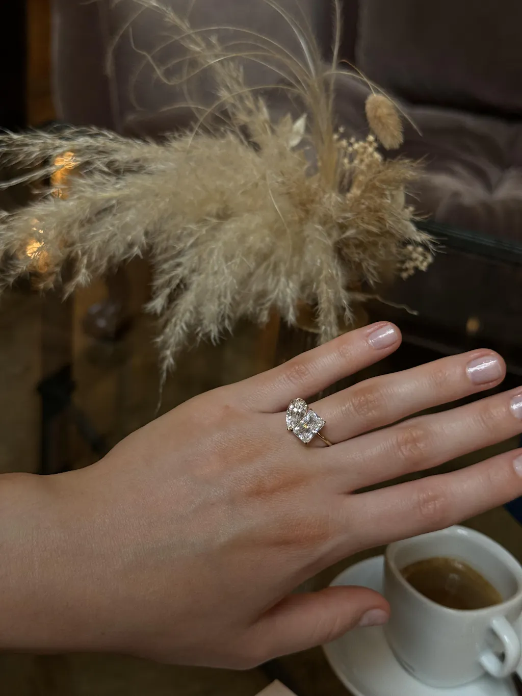 Ivory丨6CTW Lab Grown Diamond Toi Et Moi Engagement Ring In 14K Solid Gold/Platinum