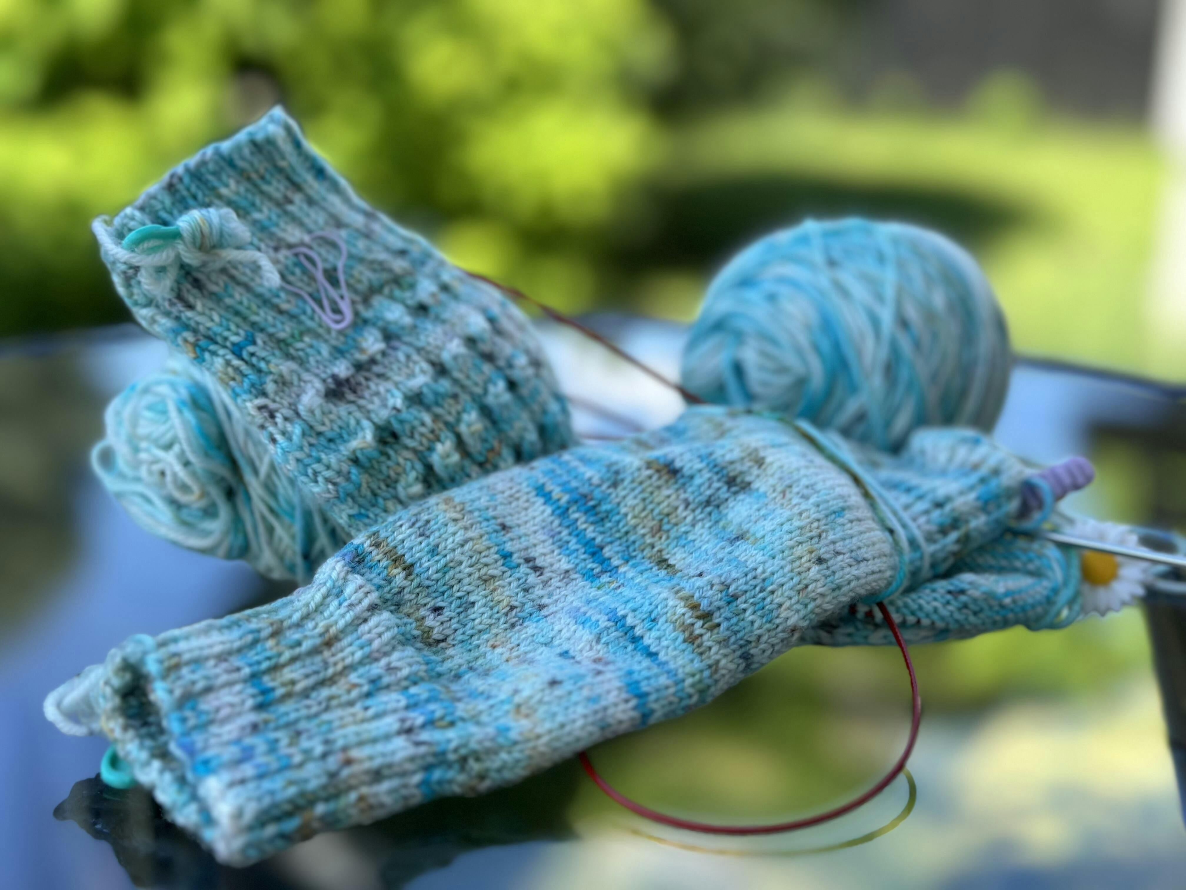 SelfStriping Sock Yarn BISSOCK PEPPERMINT Les Laines Biscotte Yarns