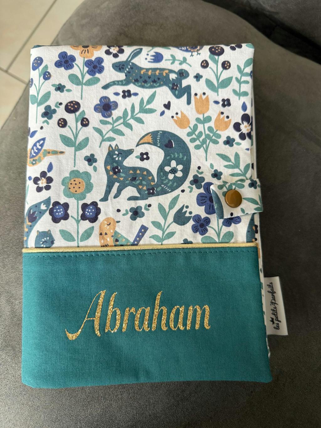 Protège carnet de santé à Personnaliser - 2 bandeaux