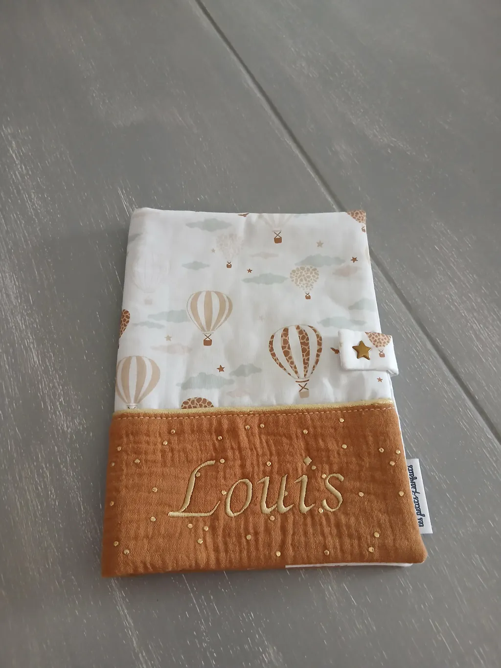 Protège carnet de santé à Personnaliser - 2 bandeaux