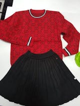 Kids Clothing Set Girls Checked Skirt Suit