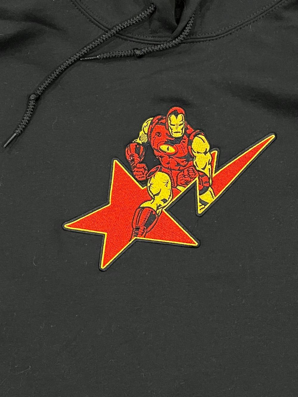 Iron Man Star Designer Embroidered Hoodie | Premium Comic Inspired Streetwear