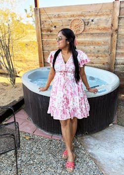 Serene Blooms Summer Dress Red