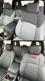 Tacoma /4Runner Seat Covers Embossed Nappa Leather Seat Protectors with TRD Logo for Toyota