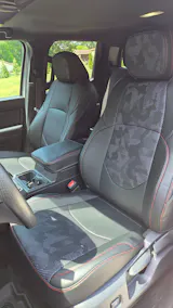 Tacoma Front Row Seat Covers Full Coverage Black/Red Camo Style Seat Protector for Toyota