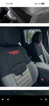 Tacoma /4Runner Seat Covers Embossed Nappa Leather Seat Protectors with TRD Logo for Toyota