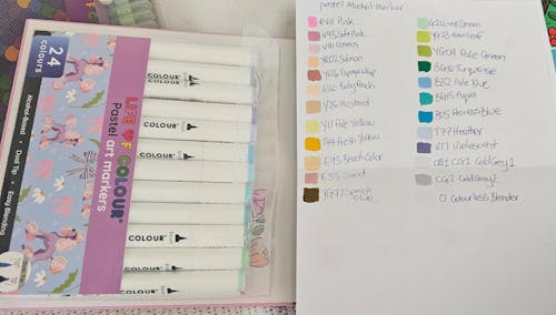 Art Markers - 24 Alcohol Based, Dual Tip Markers  - Pastel Colours