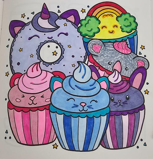 Cute and Cosy Colouring Book and Art Markers Bundle