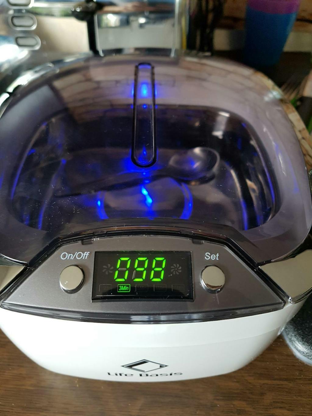 LifeBasis CD7920 Ultrasonic Jewelry Cleaner 850ml LCD Screen with 5 D