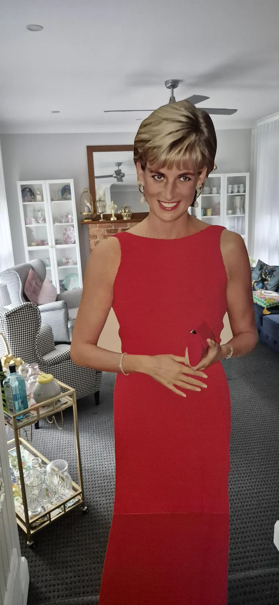 lady diana red dress australia Princess Diana In Red Dress 392 Celebrity Cutout