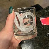 Engraved Detroit Lions-Rocks Glass - Personalized Whiskey Glasses