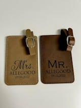 Wedding Gifts Mrs & Mrs Matching Couples Luggage Tags Couples