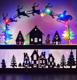 Boite décoration Noel avec fichier boite village noel