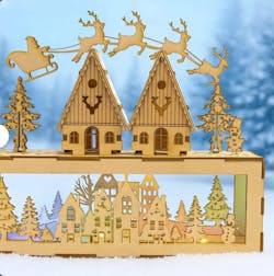 Boite décoration Noel avec fichier boite village noel