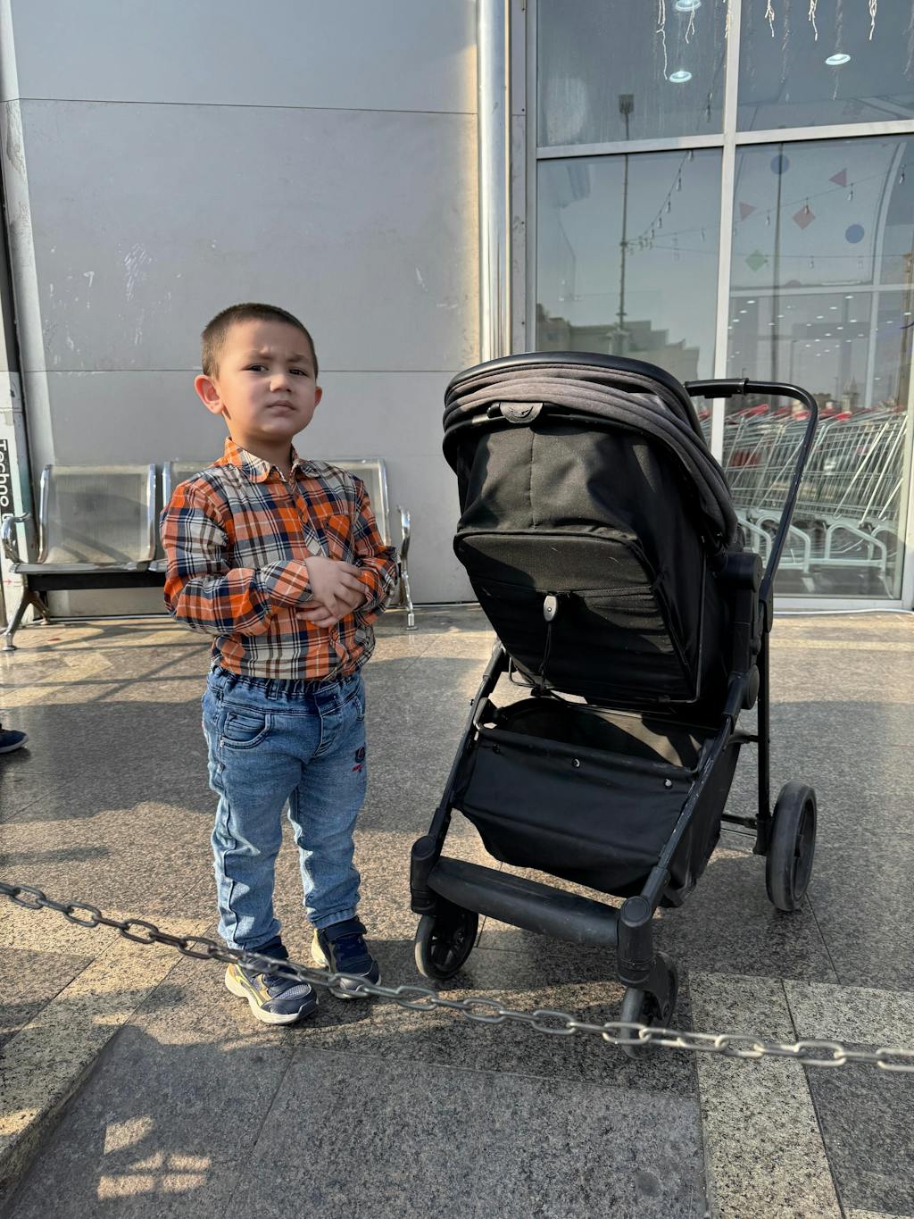 Checked Casual Shirt with LABUBU Graphic T-Shirt Outfit