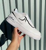 Nike Air Force 1 Shadow White Black Custom – Lilaccustom