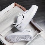 Nike Air Force 1 Shadow White Black Custom – Lilaccustom