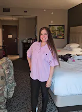 Orchid Bouquet Corded Short Sleeve Shirt