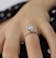 MACY - Round Lab Diamond 18k White Gold Petite Pavé Shoulder Set Ring