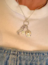 Silver Cowboy Hat Charm