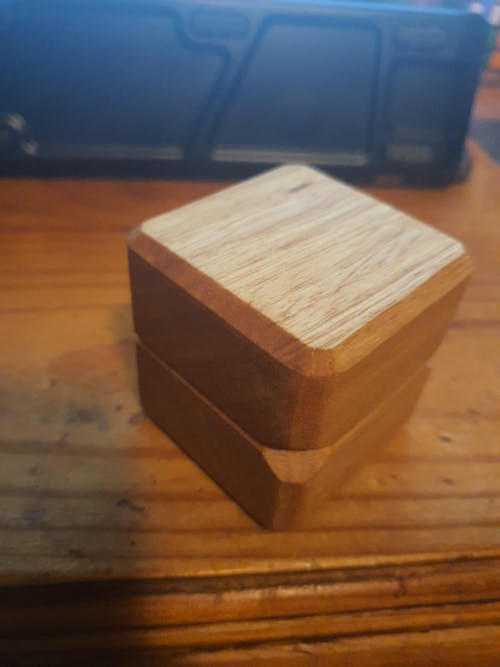 Wood Ring Box - Chestnut Hardwood - Double and Single Ring Boxes