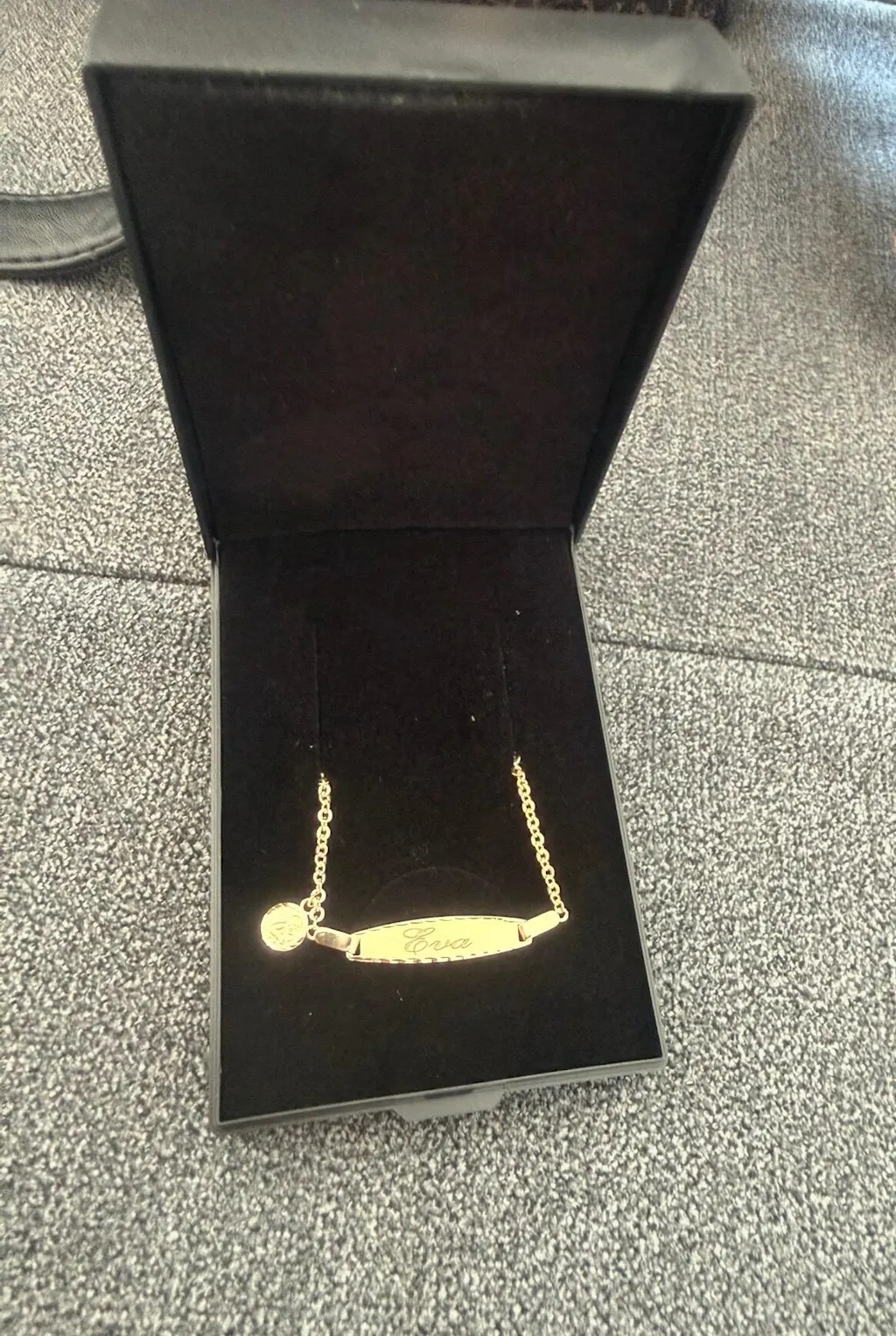 Baby Kinder Gelbgold Bracelet mit Schutzengel & Gratis Gravur - GB-489/9