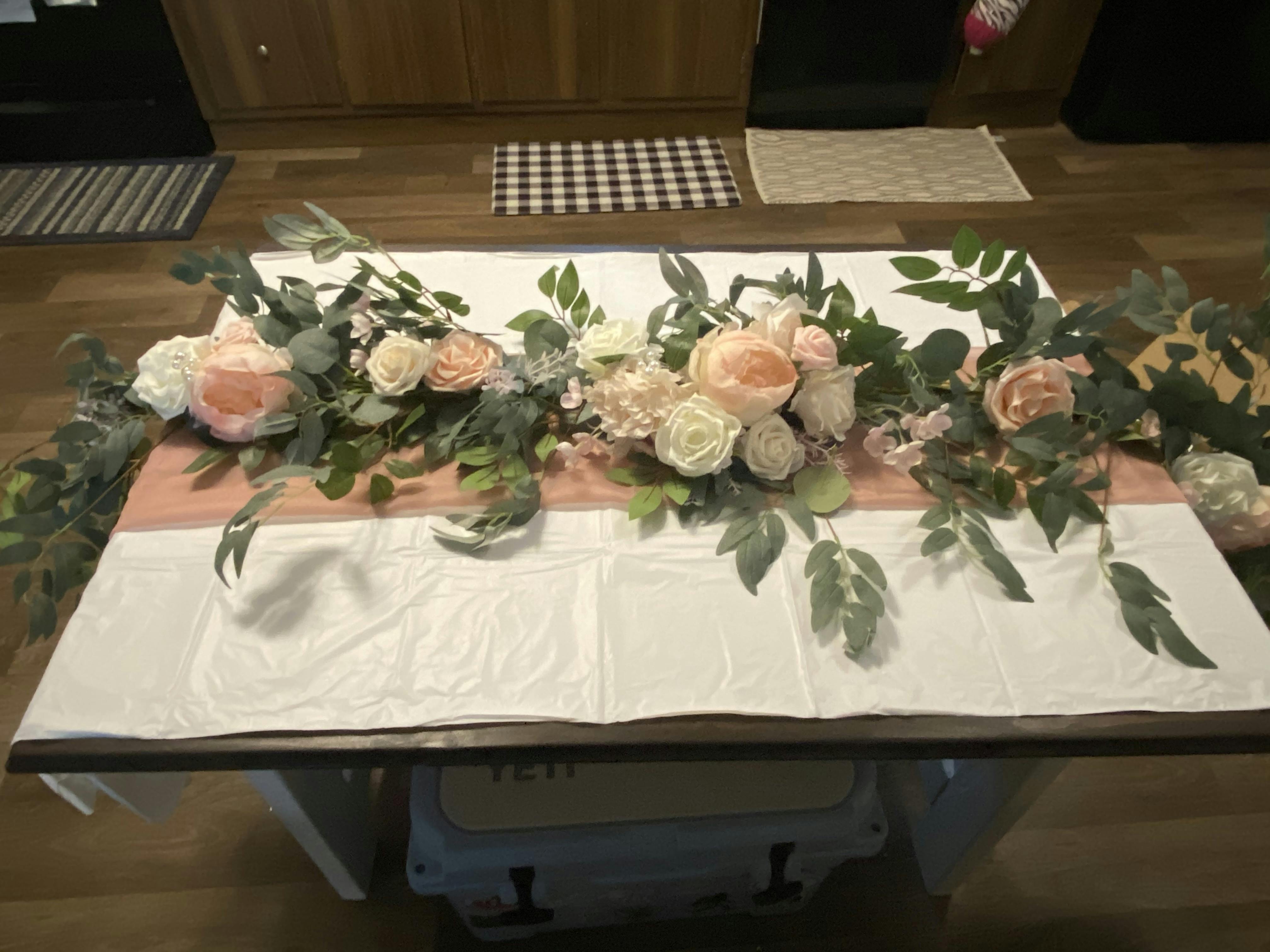 Wedding Flower Garlands  6ft Eucalyptus Flower Garland - Ivory – Ling's  Moment