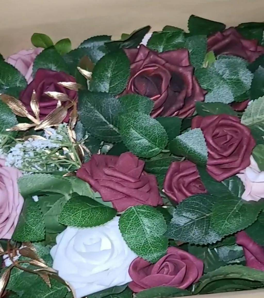 5ft Rose Flower Garland Burgundy