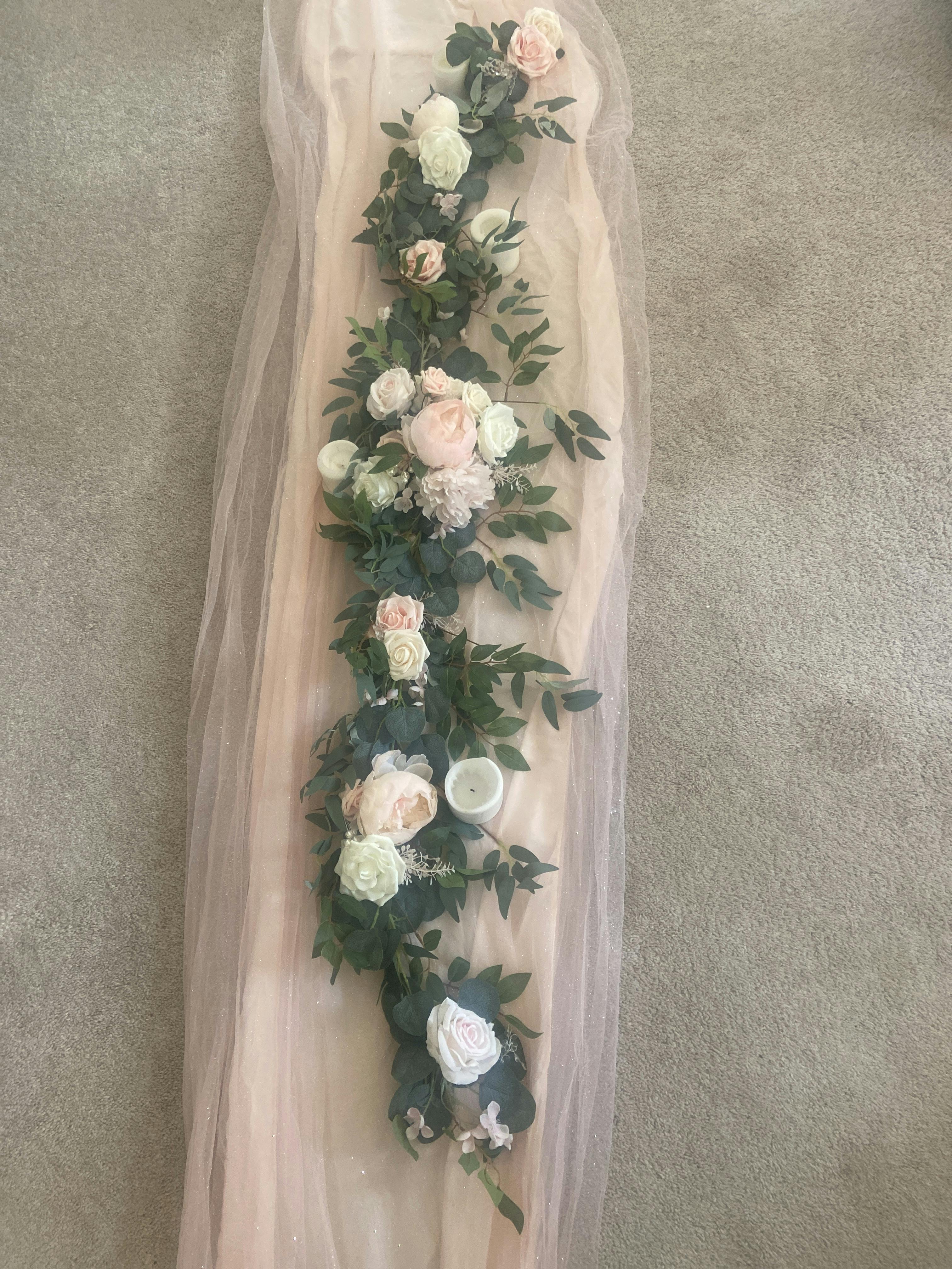 Wedding Flower Garlands  6ft Eucalyptus Flower Garland - Ivory – Ling's  Moment