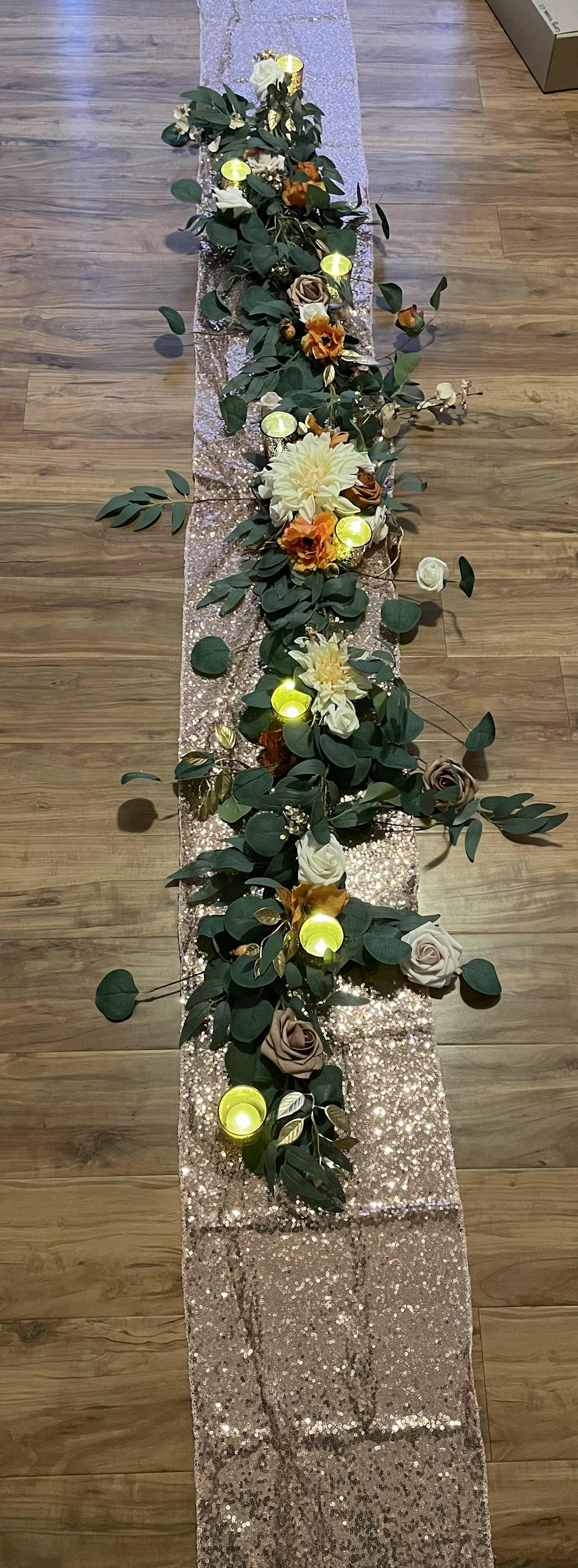 Wildflower Eucalyptus Garland with Floral — Mum's Weddings