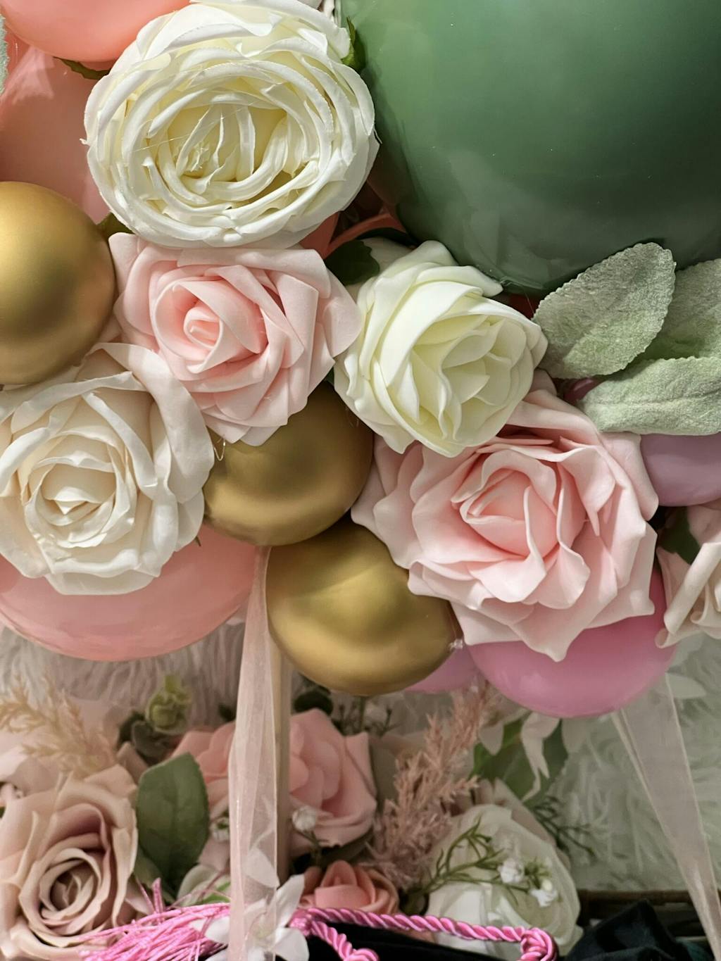 25pcs Blush pink artificial flowers with stems looks real foam rose in