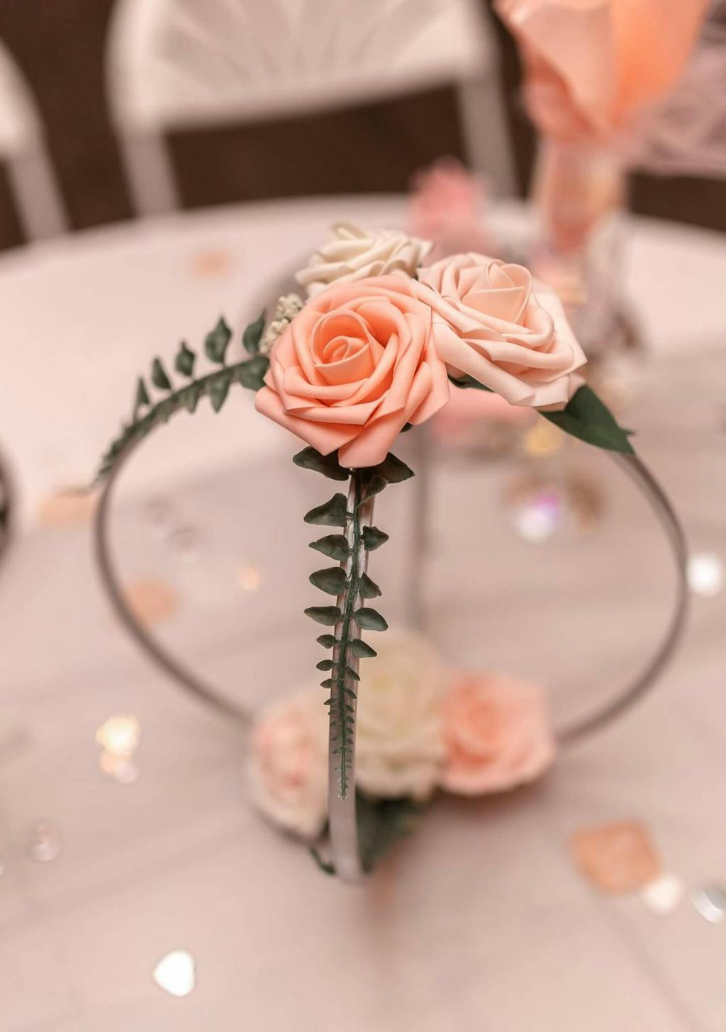 25pcs Blush pink artificial flowers with stems looks real foam rose in ...