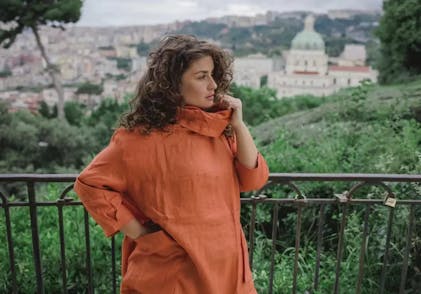 Linen Cowl Neck Tunic | Oversized Women's Top – LINTICO