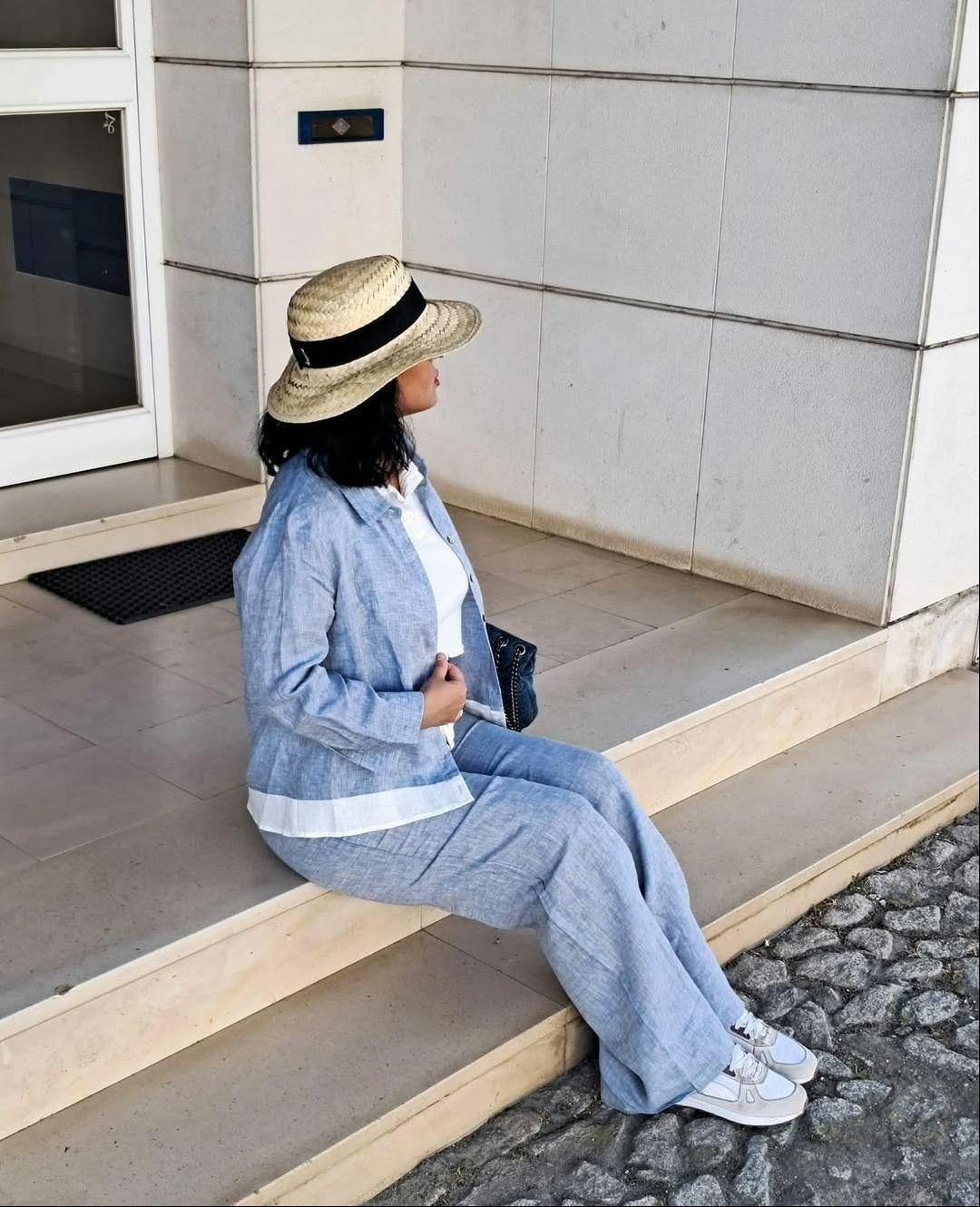 100% Linen Elastic Waist Straight-Leg Trousers JOURDAN – LINTICO