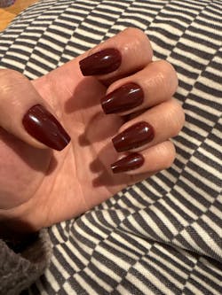 Wine Red Short Coffin