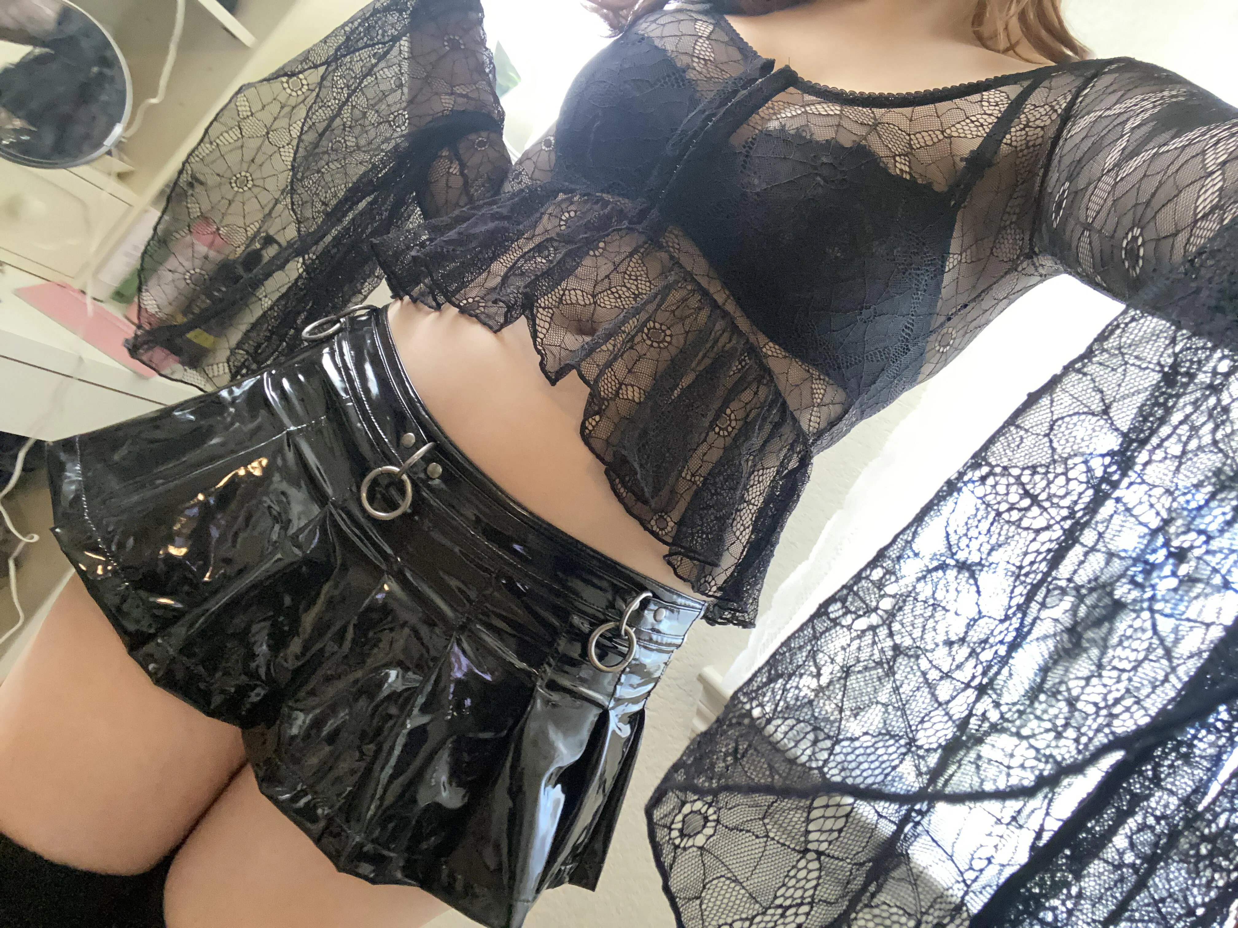 Cancun Bound Eyelet Mini Skirt