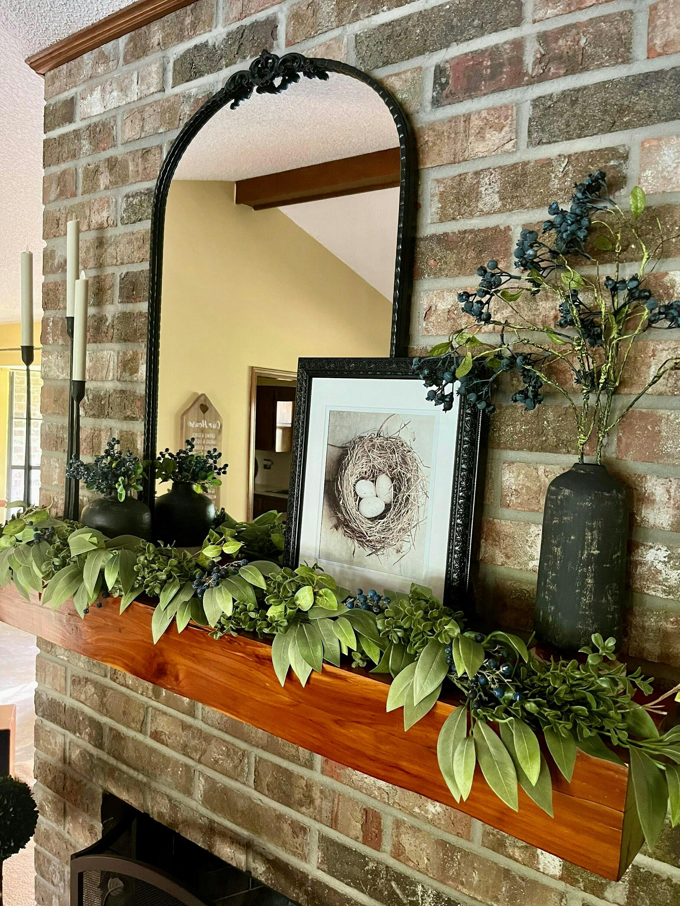 Farmhouse Wall Art - Cottage Chic Bird's Nest with Eggs - Kitchen