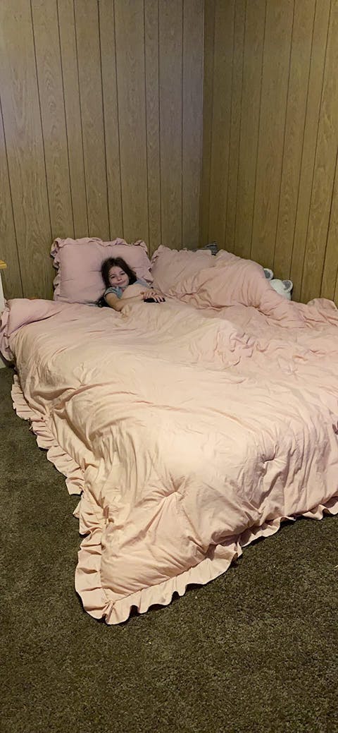 Ruffle Cute Lightweight Fluffy as Gift 3 Pieces Comforter Set