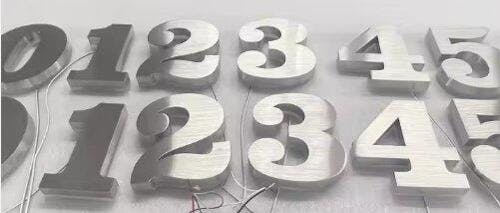 Contemporary Stainless Steel House Sign - Enhance Your Home’s Aesthetic with Chic Design