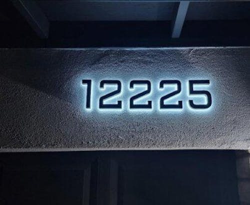 Versatile Lighted House Numbers - Freestanding or Wall Mounted - Weather-resistant Address Sign