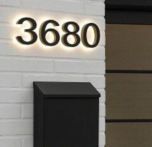 Versatile Lighted House Numbers - Freestanding or Wall Mounted - Weather-resistant Address Sign