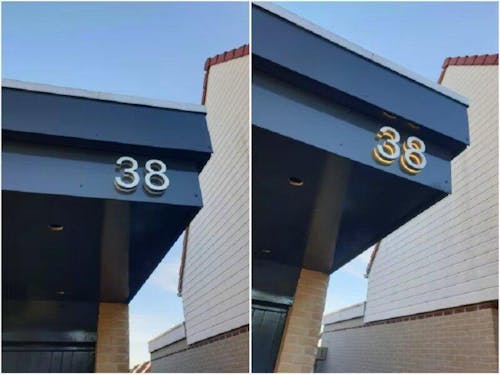 Versatile Lighted House Numbers - Freestanding or Wall Mounted - Weather-resistant Address Sign