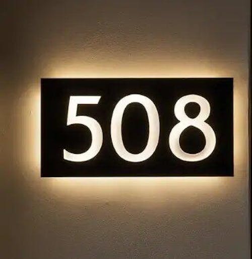 Make Your Address Visible with a Lighted House Number Plaque - Perfect for Any Home