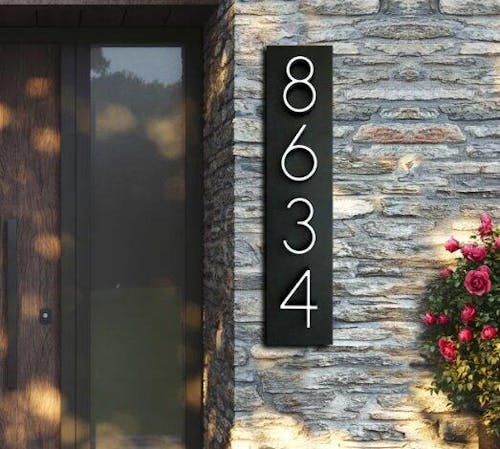 Versatile Lighted House Numbers - Freestanding or Wall Mounted - Weather-resistant Address Sign