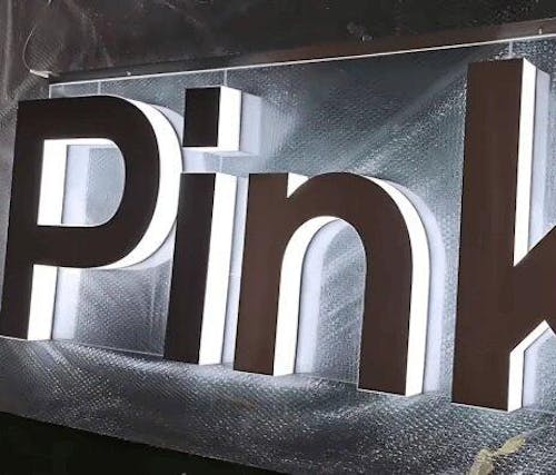 3D Backlit Metal Letters Halo Lit Office Signs Modern Illuminated Letter Signage for Businesses