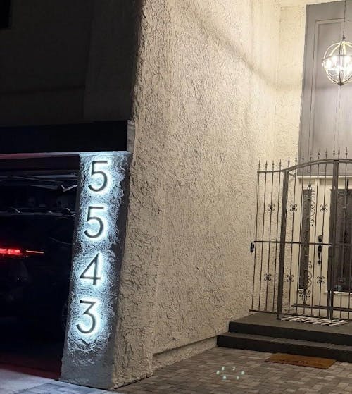 Unique Solar Powered House Numbers | Light Up Address Signs | Custom Illuminated Options