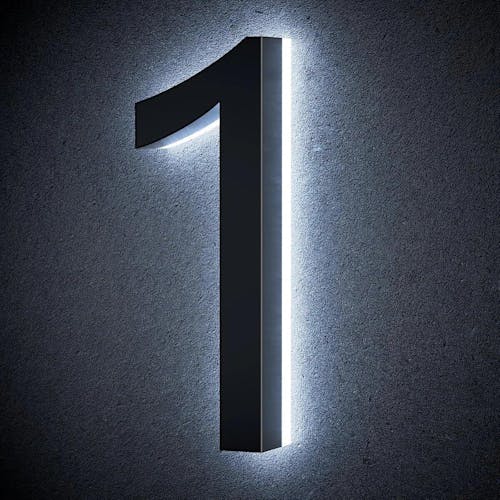 Versatile Lighted House Numbers - Freestanding or Wall Mounted - Weather-resistant Address Sign