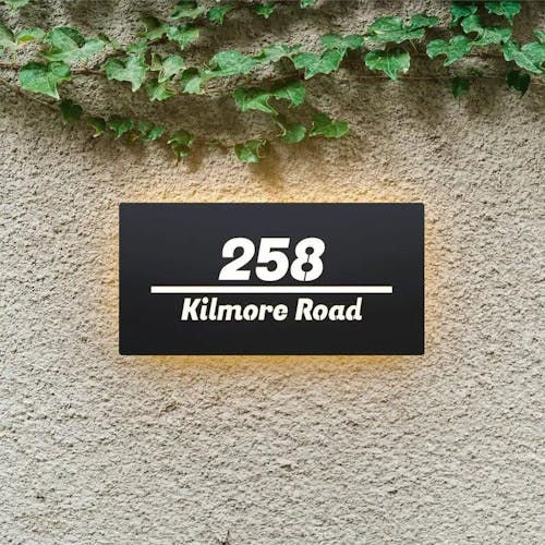 Make Your Address Visible with a Lighted House Number Plaque - Perfect for Any Home