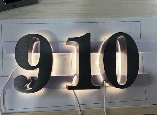 Contemporary Lighted House Numbers RGB Address Display Visually Striking for Nighttime Navigation